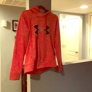 Medium pink under armour hoodie